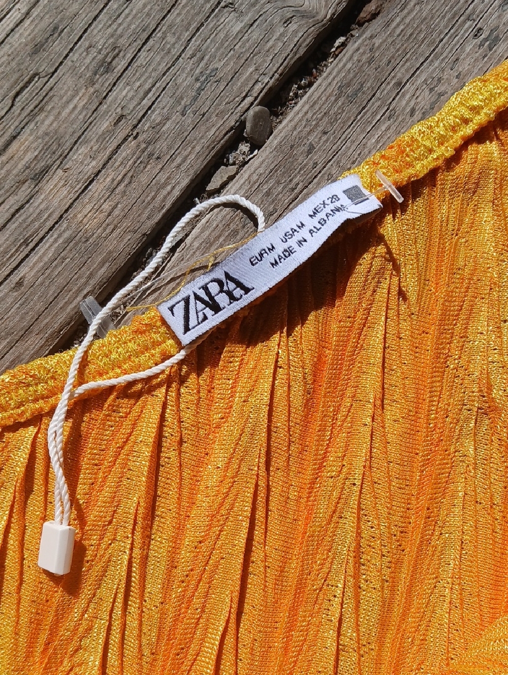 NWT Zara One-Shoulder Wide-Leg Jumpsuit in Bright Orange Floral Size Med. 🌏🌏 - Picture 4 of 8